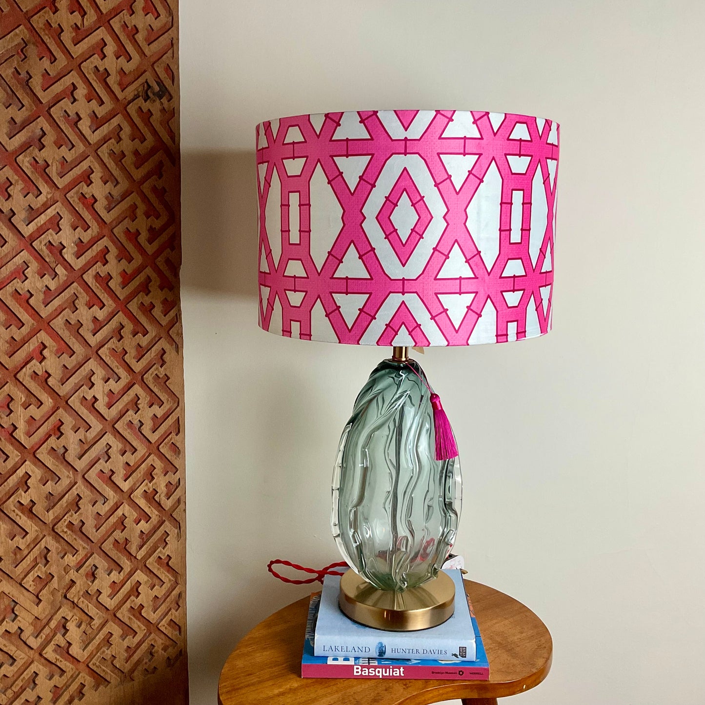 Miza Pink Bamboo Lampshade
