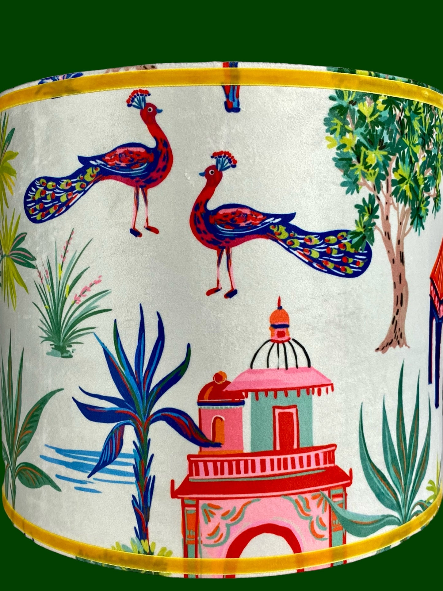 Birds red pagoda lampshade