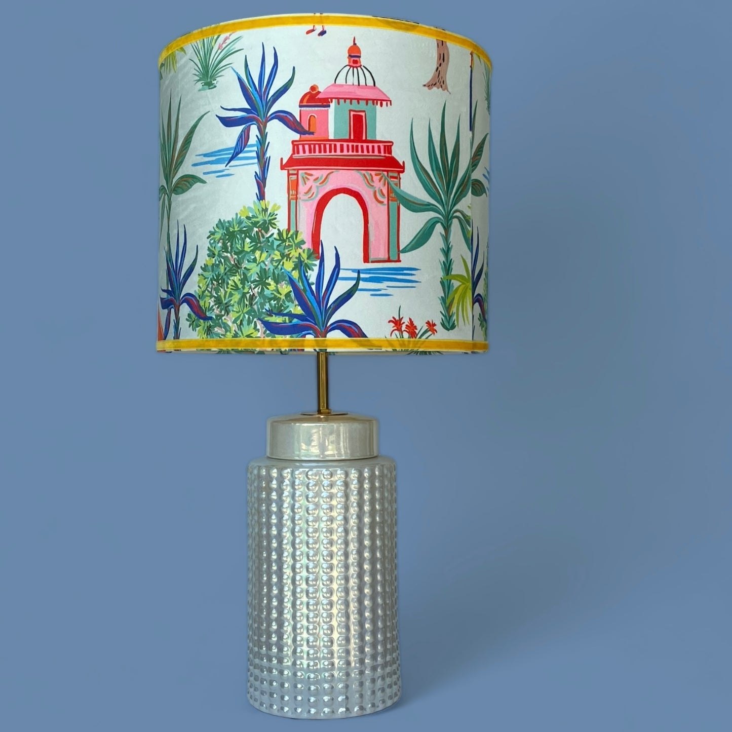 Chinoiserie lampshade ceramic lamp