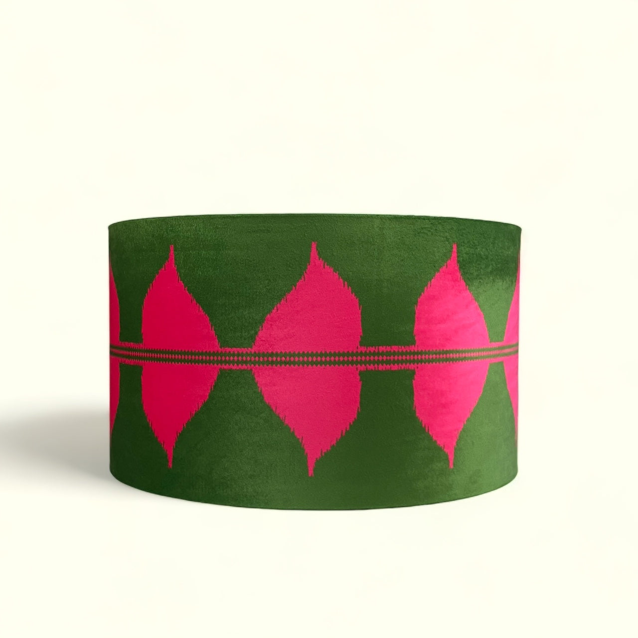 Green pink velvet lampshade