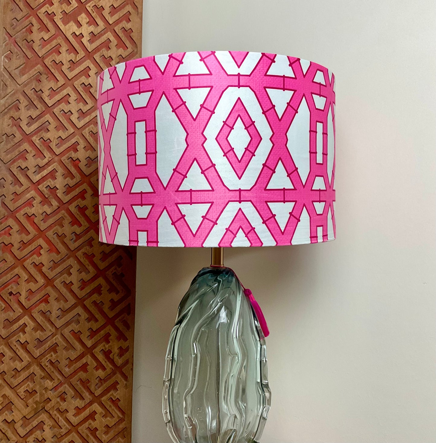 Miza Pink Bamboo Lampshade