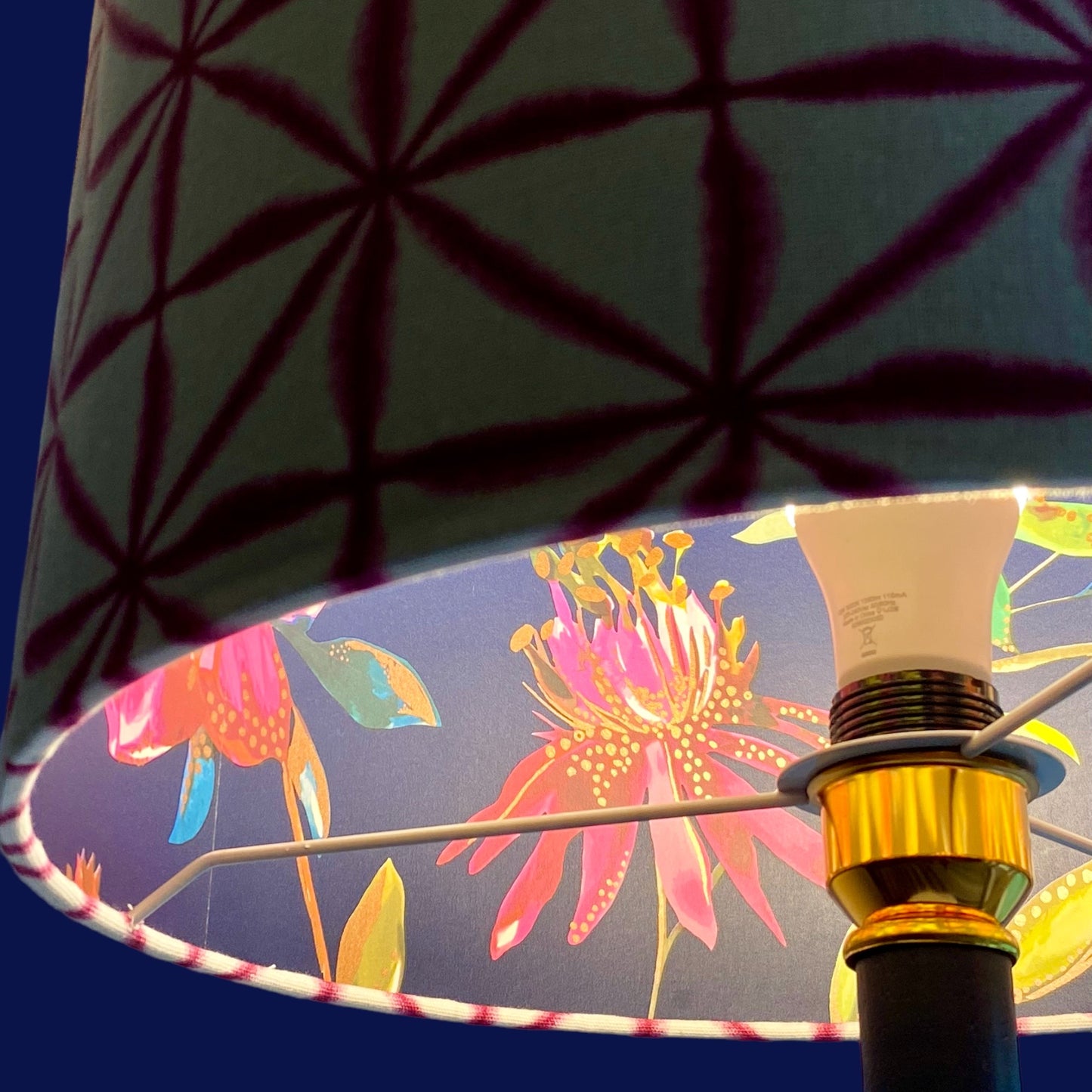 SOLD OUT - Muhira Beautiful Inside Out Designer Fabric Lampshade