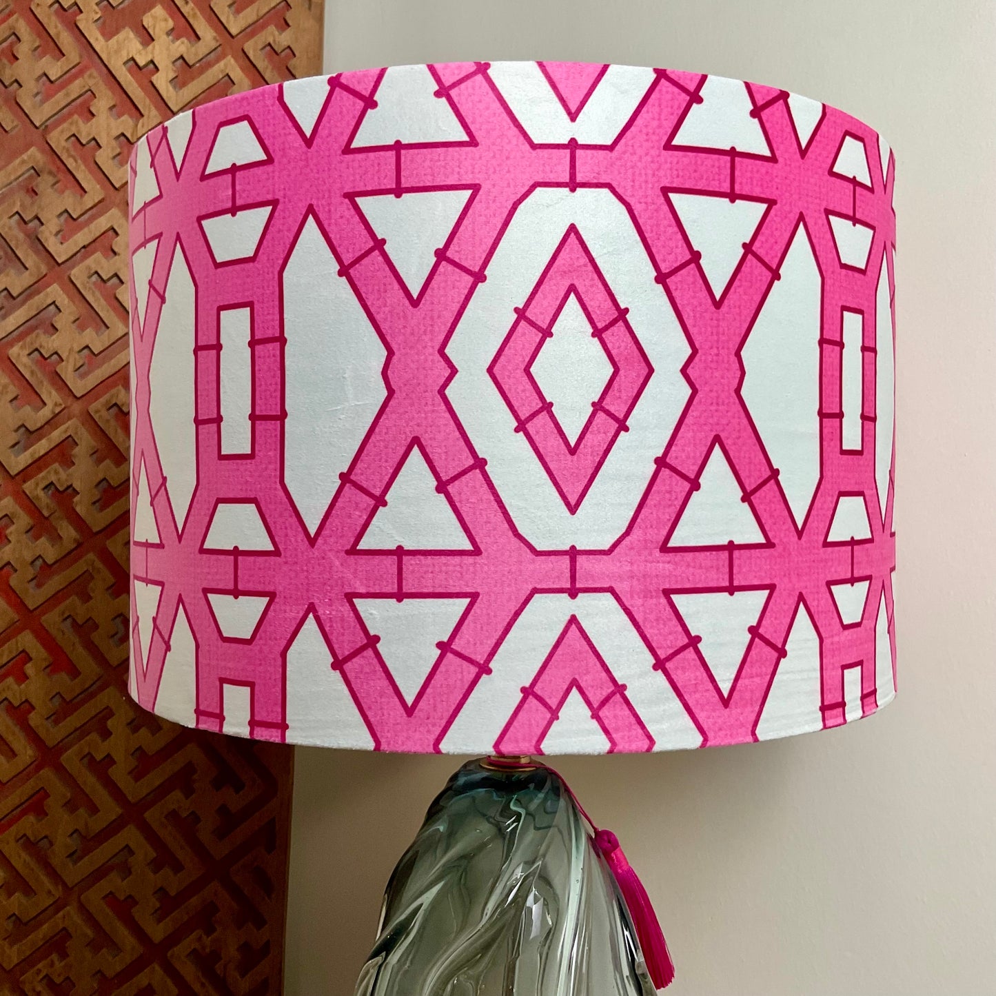 Miza Pink Bamboo Lampshade