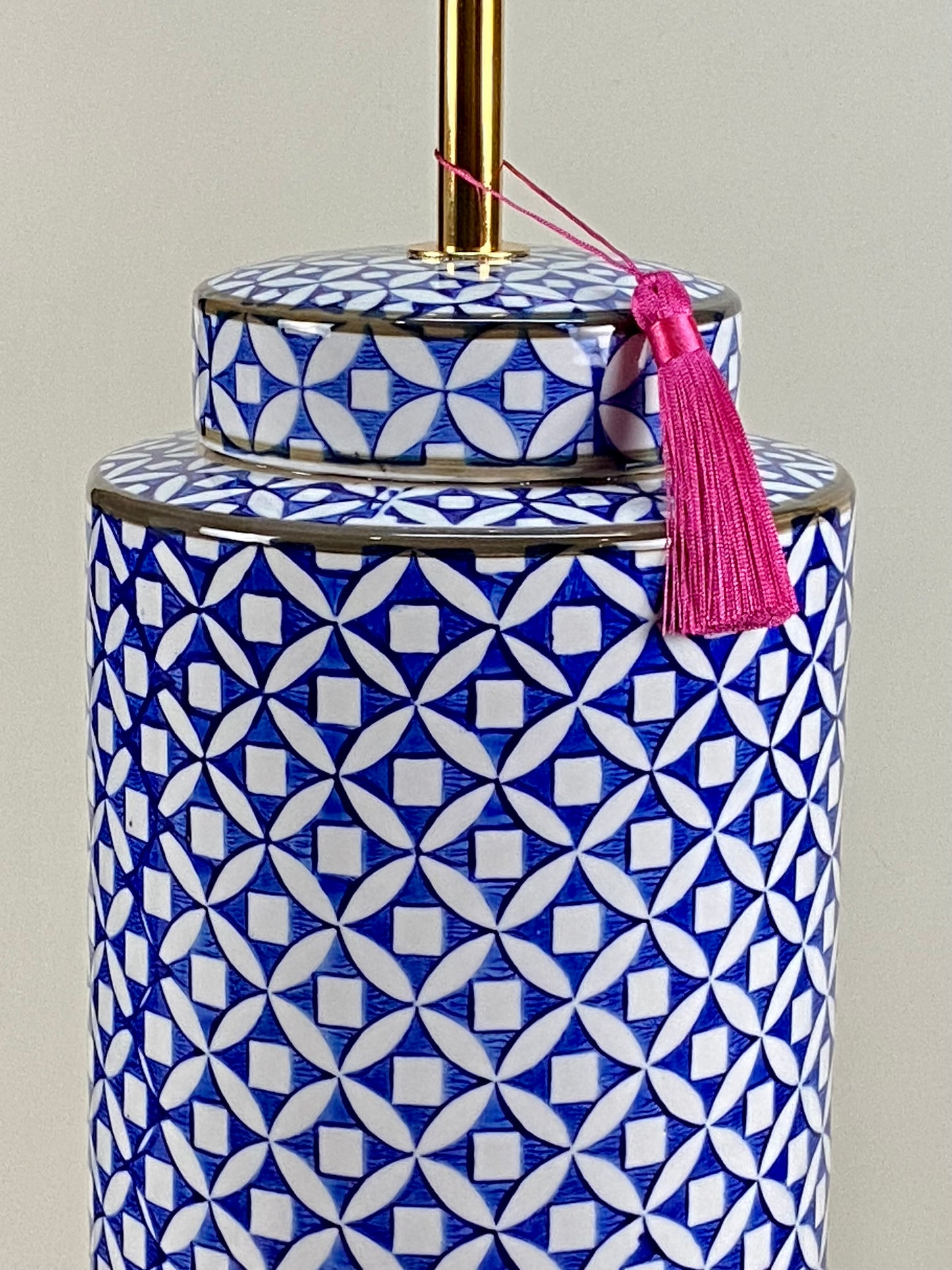 SOLD OUT - Big dark blue geometric lamp