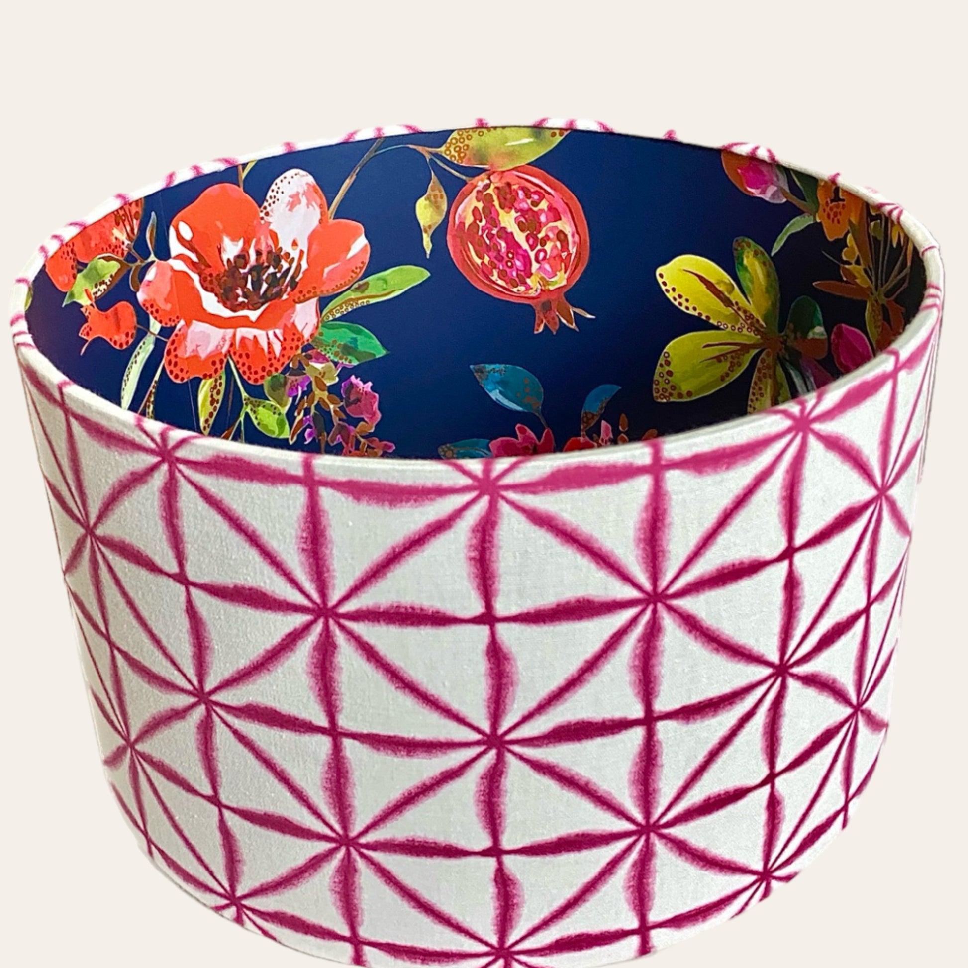 Shibori pattern lampshade top view