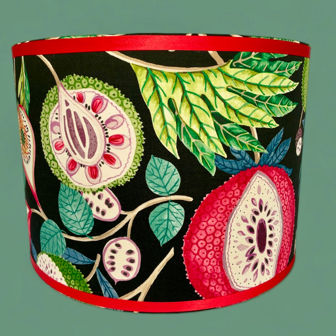 Colourful tropical fruit pattern lampshade