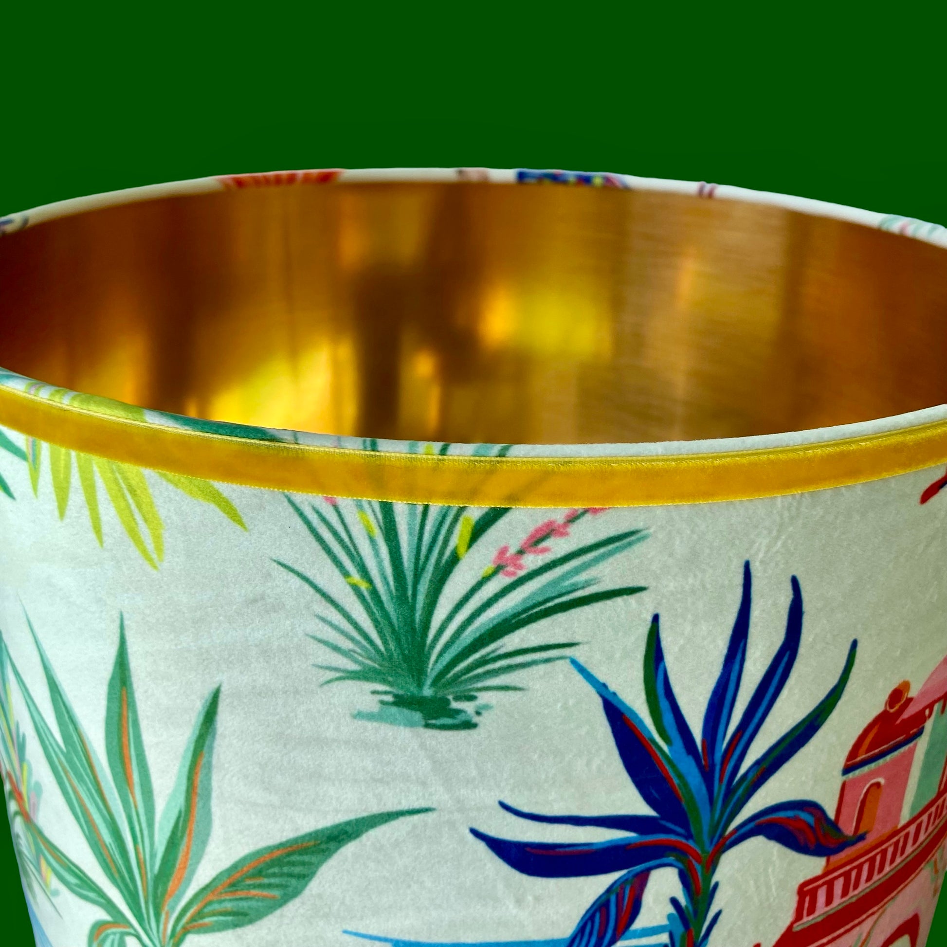 Lampshade with gold inside lining