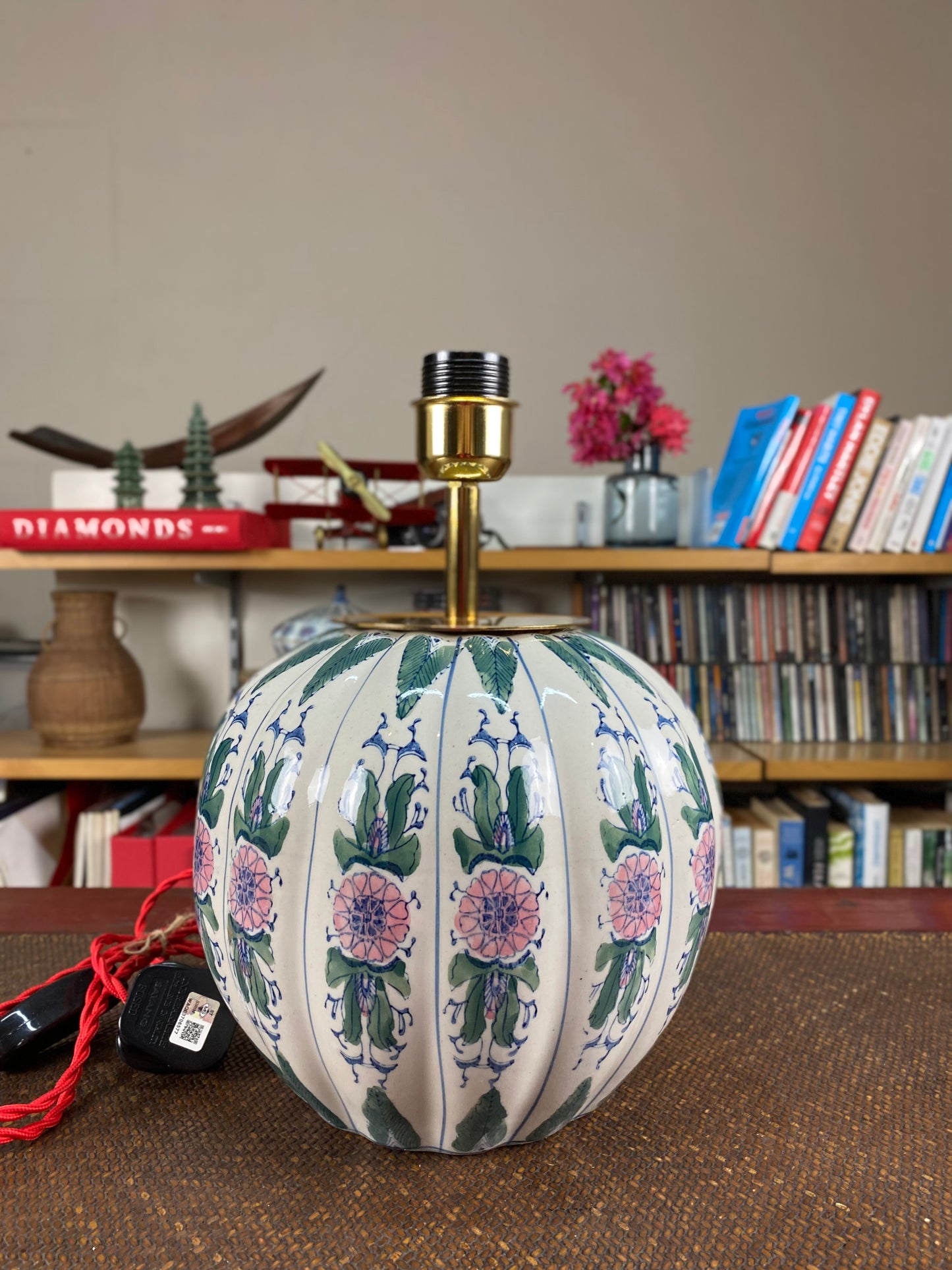 Vintage pumpkin lamp