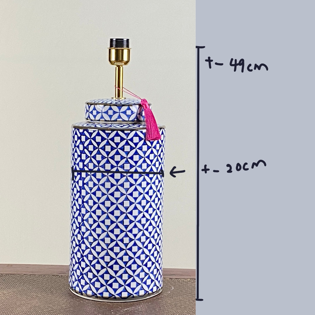 SOLD OUT - Big dark blue geometric lamp