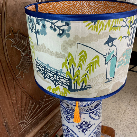 Chinoiserie style lampshade