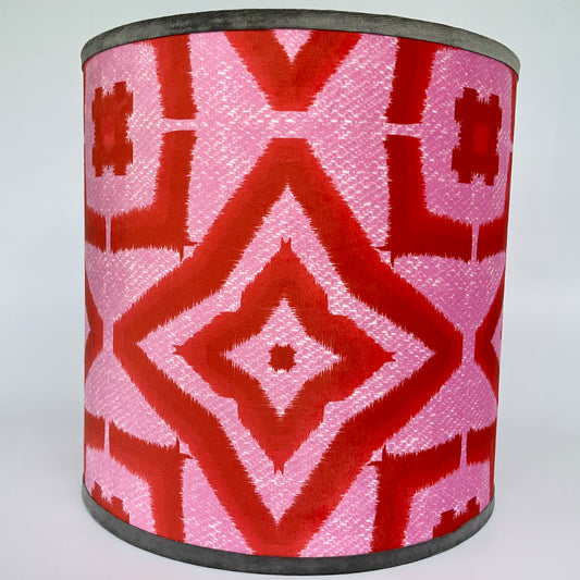 Red ikat pattern lampshade